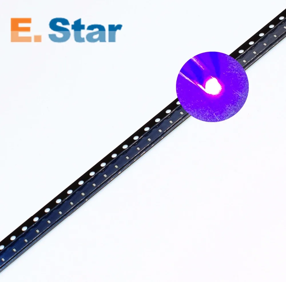 100 шт. 0402 1005 SMD светодиодсветодиодный фиолетовая/Розовая/ледяная