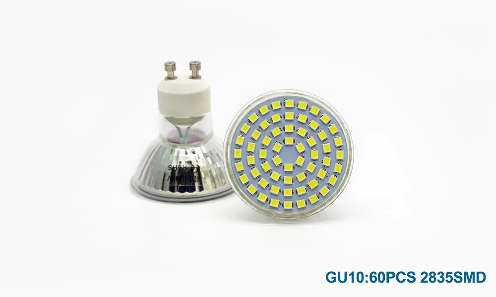 LUCKYLED бренд Bombillas Светодиодный точечный светильник 3W 4 Вт 5 Вт 6 Вт SMD 2835/5730 GU10 Светодиодный точечный светильник AC110V 220 В для дома