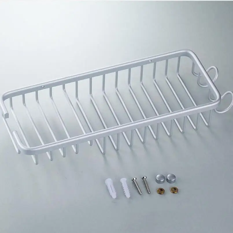 Aluminum Bathroom Accessories Storage Shampoo Box Soap Dishes Extended Net Rack Oval Drain | Обустройство дома