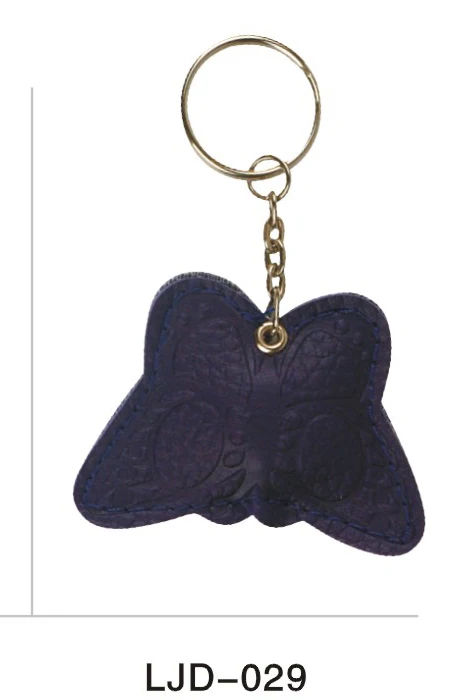 

Кожаный брелок со светодиодной подсветкой в виде бабочки