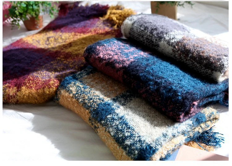 Новый Модный женский мягкий длинный Удобный шарф с кисточками осень-зима Пашмина