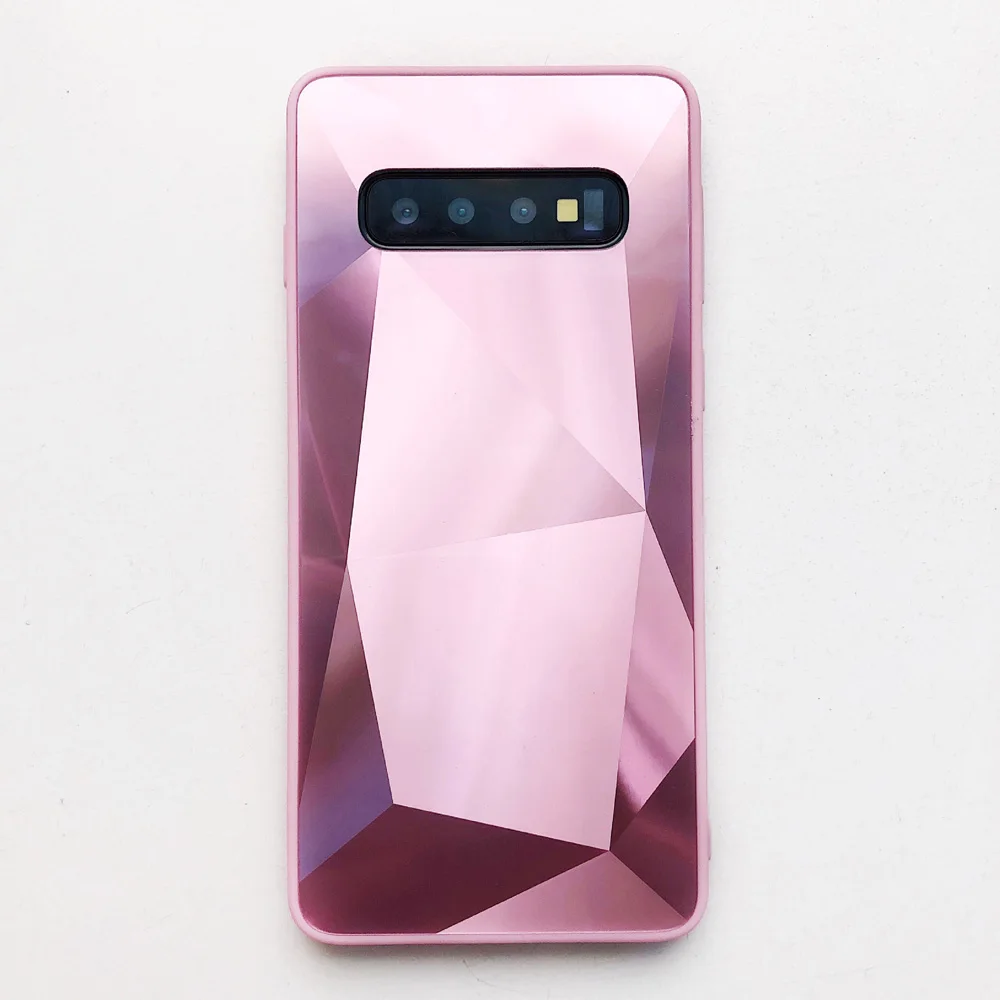 3D Алмазный зеркальный чехол для телефона samsung Galaxy S8 S9 S10 Plus блестящий note 8 9 задняя
