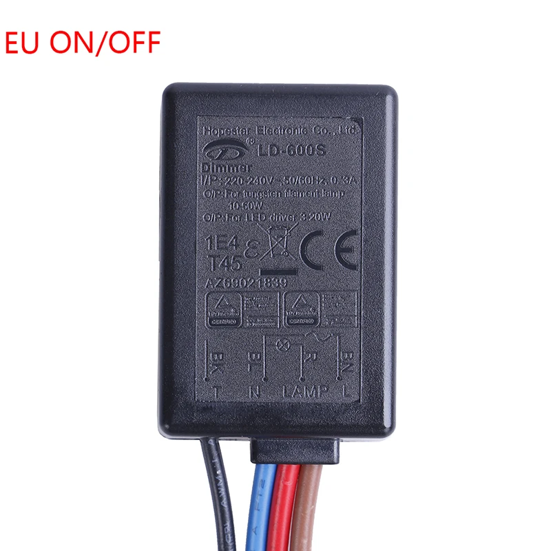 EU1 LD-600S встроенный 3-полосный сенсорный диммер 25~ 150 Вт для лампы накаливания Tungslen или 3-25 Вт Светодиодный светильник на входе 220-240 В переменного тока - Цвет: EU1