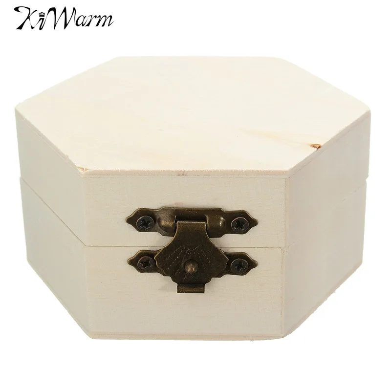 Kiwarm винтажная деревянная коробка ручной работы органайзер для ювелирных изделий