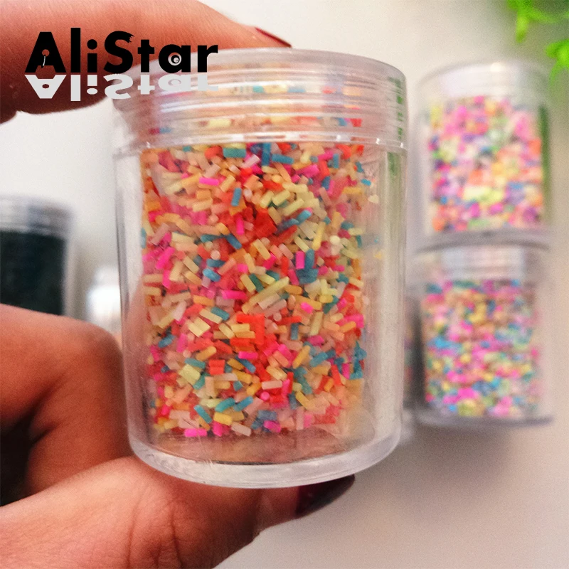 Полимерная глина разбрызгивает красочные поддельные фрукты сахар арахис