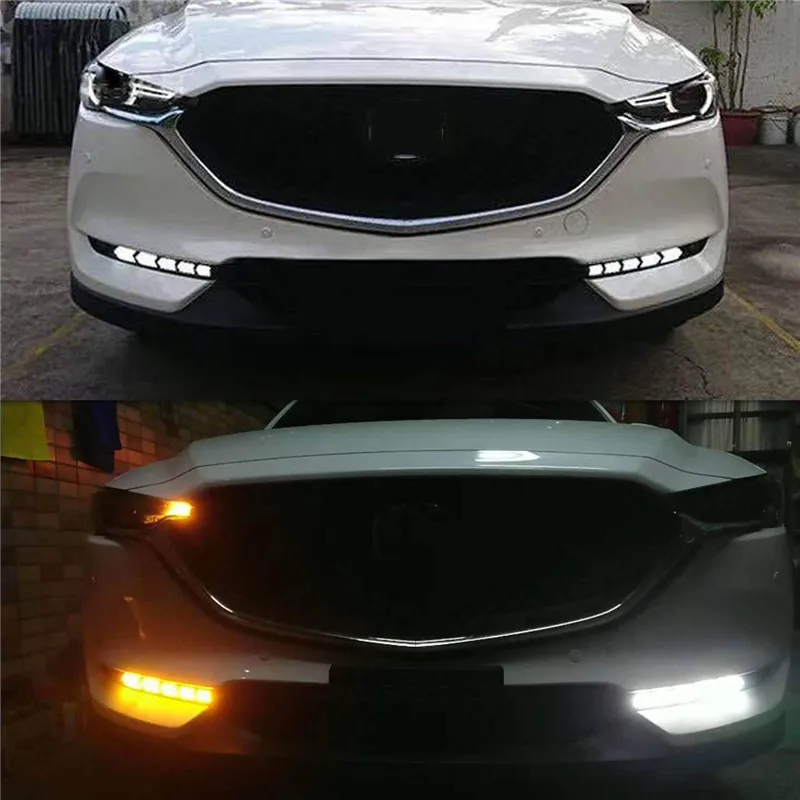 Светодиодсветодиодный дневные ходовые огни 2 шт. для Mazda cx 5 cx5 2017 2018 drl