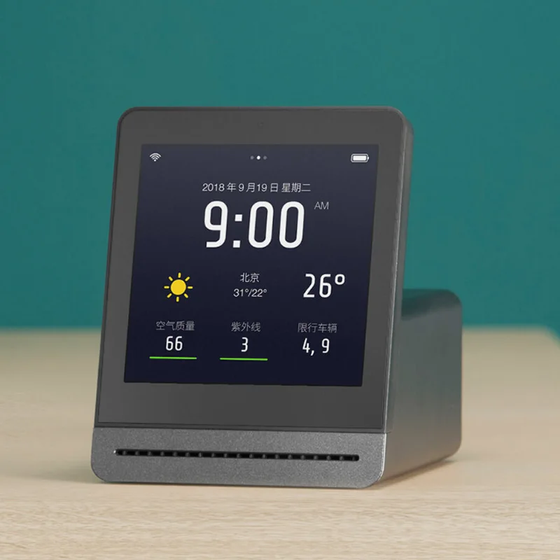 black Xiaomi Clear Grass Air Detector 3," ips сенсорный экран для мобильного управления комплексным монитором PM2.5 управление через приложение для внутреннего и наружного использования - Цвет: black