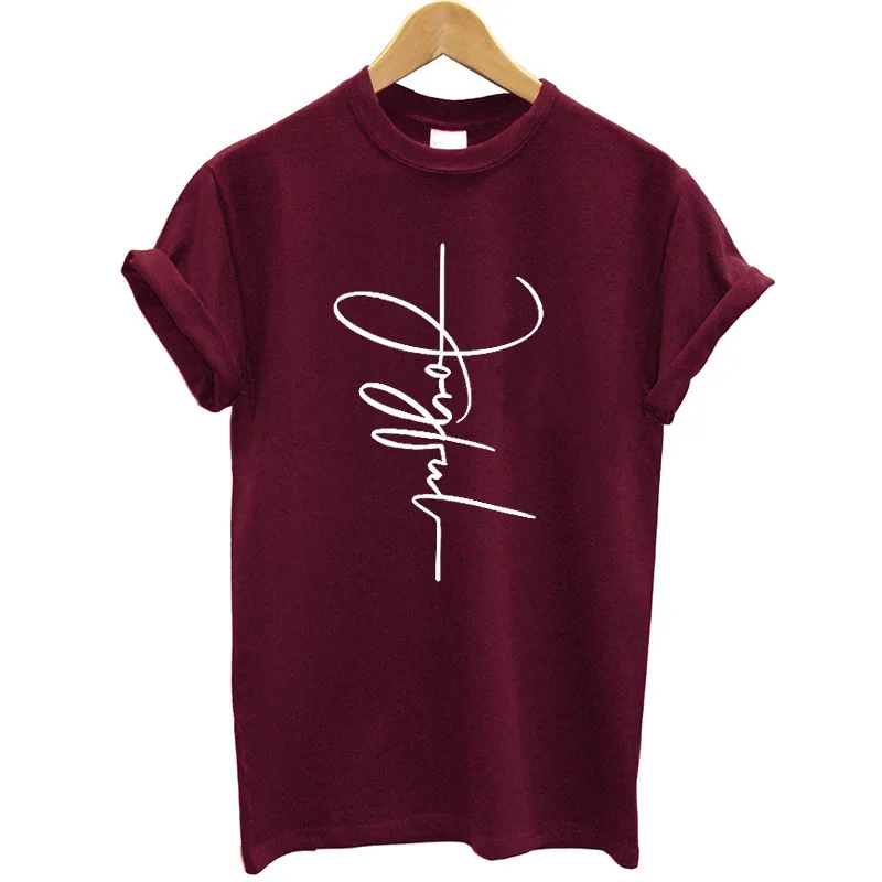 Женская футболка из 100% хлопка с коротким рукавом и круглым вырезом забавные