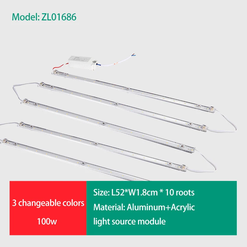 L-100w Changeable Светодиодный потолочный светильник, светильник ing, модуль источника, замена лампы, светильник, источник, магнит, удобная установка - Цвет: L-100w Changeable