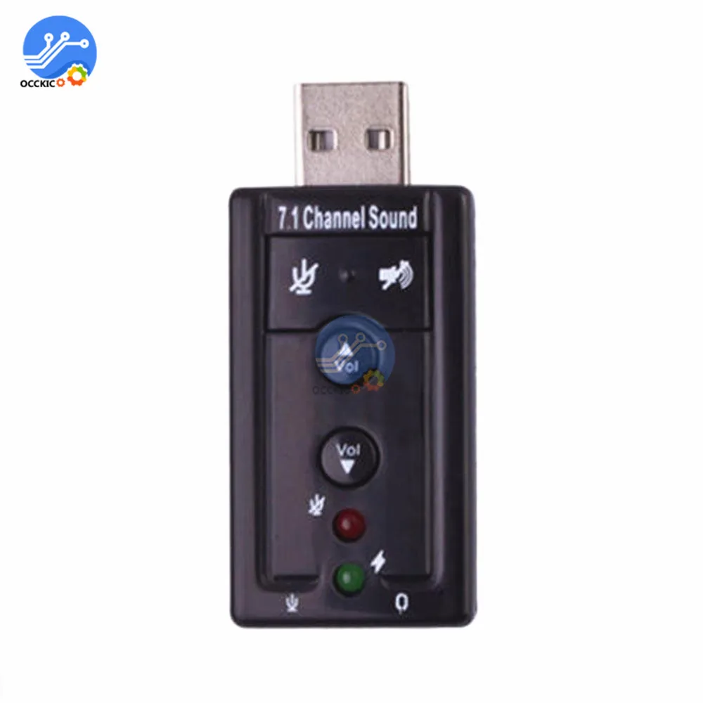 Мини Внешний USB Звуковой адаптер карта USB 2,0 7,1 до 3,5 мм адаптер для наушников аудио приемник передатчик для микрофона Динамик