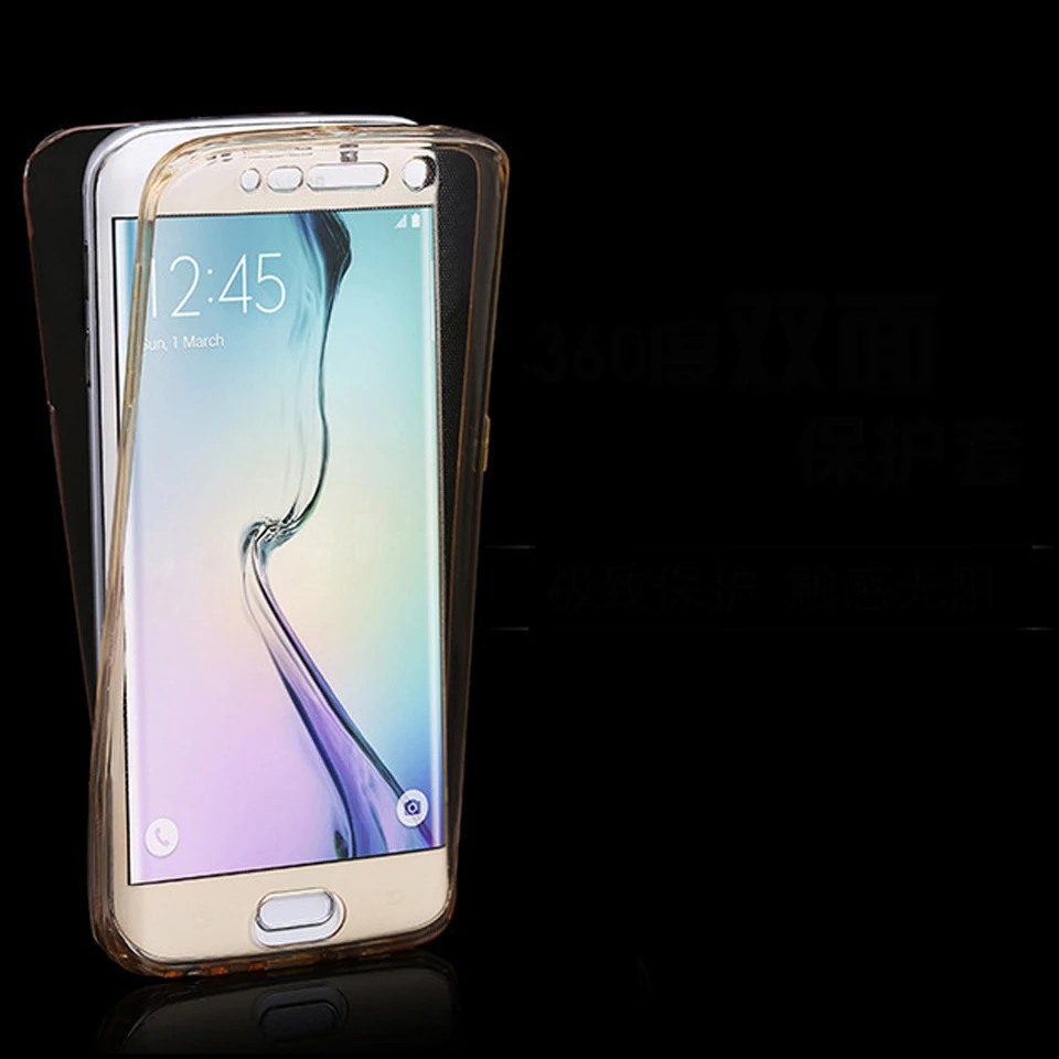 360 ТПУ Передний + задний мягкий чехол для телефона Samsung Galaxy S8 S9 Plus S7 Edge J4 J6 A6 A8 2018 A3 A5