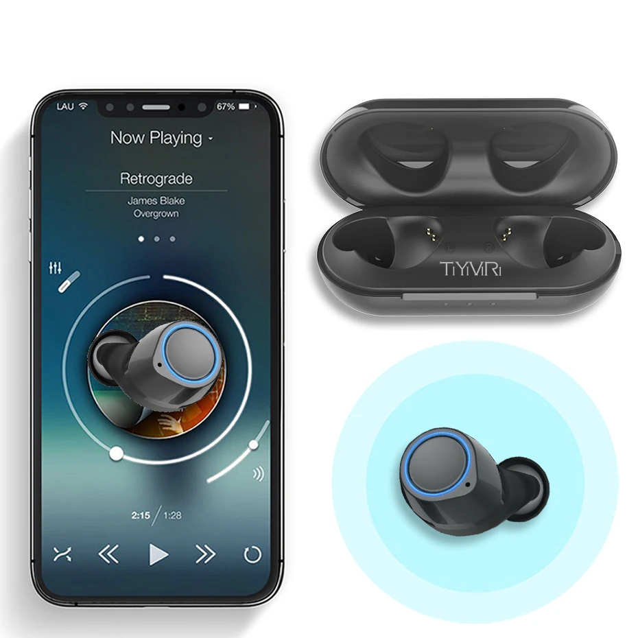 Беспроводные наушники Bluetooth 5,0, наушники, стерео наушники, водонепроницаемые, свободные руки, с зарядной коробкой, с микрофоном, вкладыши для смартфона