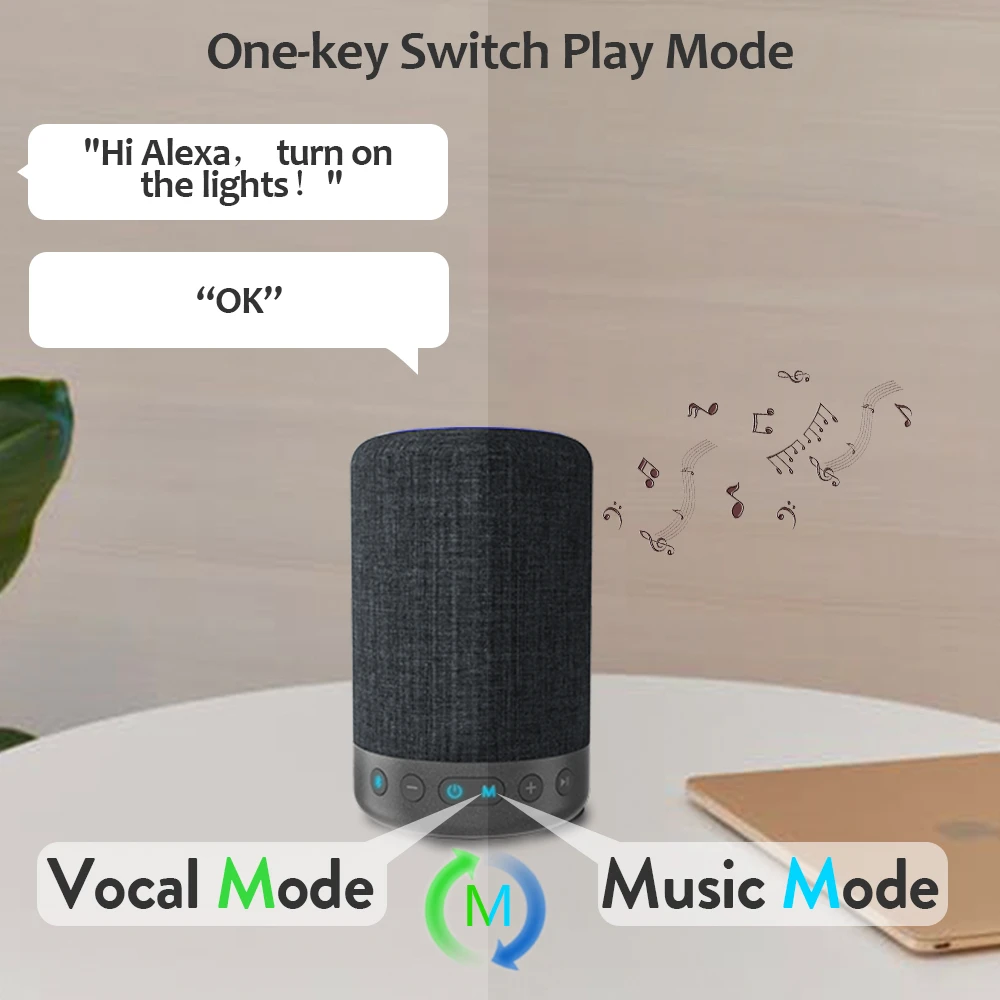 1Mii A03 Портативный Беспроводной Bluetooth Динамик для Amazon Echo Dot 2nd Generation для Alexa Динамик с 8000 мА/ч, Батарея(не в горошек