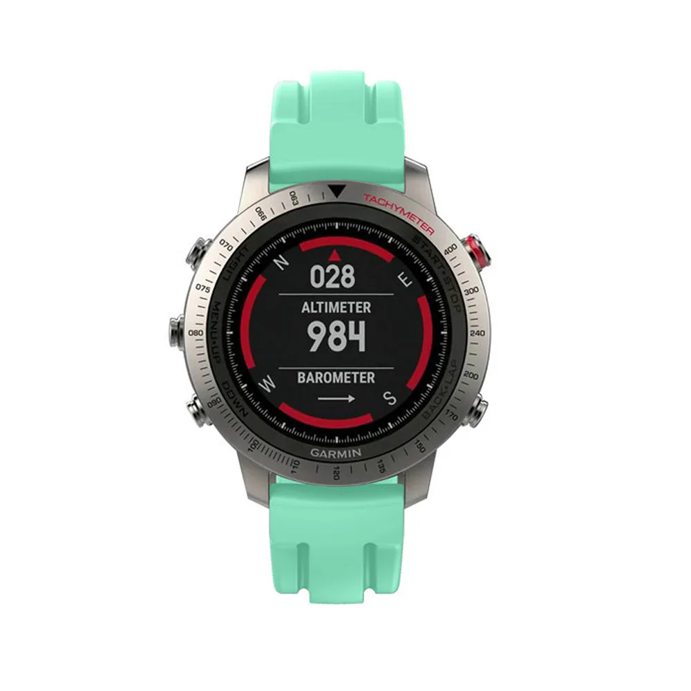 Силиконовый ремешок для спортивных часов смарт Garmin Fenix Chronos сменный спортивный