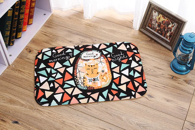 Фланель Мультфильм Кот Кухня Ковер Бегун Спальню Carpet Коврик Крытый Вход 40*60 см |