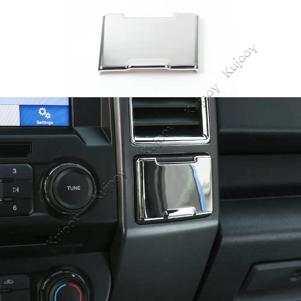 Chrome Silver Автомобильная центральная консоль панель питания крышка ABS Внутренние Декоративные наклейки декоративная рамка отделка для Ford F150 Up Автомобильный Стайлинг - Название цвета: Chrome Silver