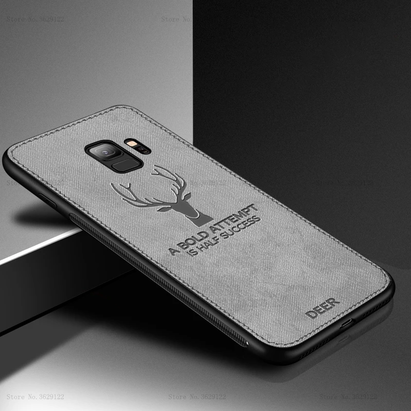 Тканевый чехол с оленем для Samsung Galaxy S9 S8 Plus Note 8 9 Note9 Note8 тканевый мягкий