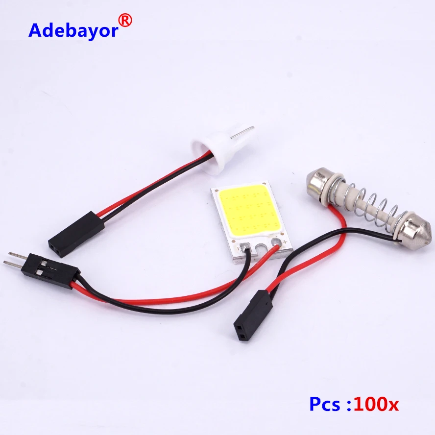 100 комплектов светильник для чтения COB Chip 18 SMD Автомобильный светодиодный