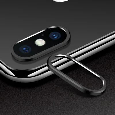 Для Apple iPhone X XR XS Max XSMax Ten заднее закаленное стекло для камеры с металлическим