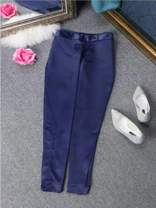 Женские модельные брюки карандаш весенние повседневные шелковые A536|casual pants