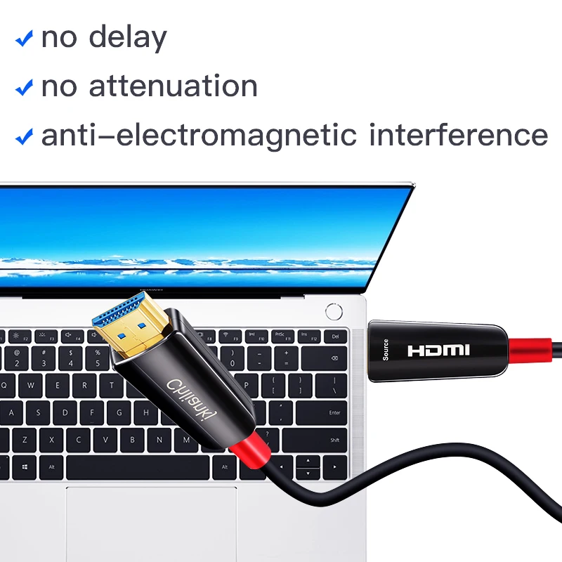 Lungfish оптический кабель HDMI 2 0 4k 60HZ HDR для HD tv Box проектора PS4 длинный 5 м 10 15 20 30 50 HDMI| |