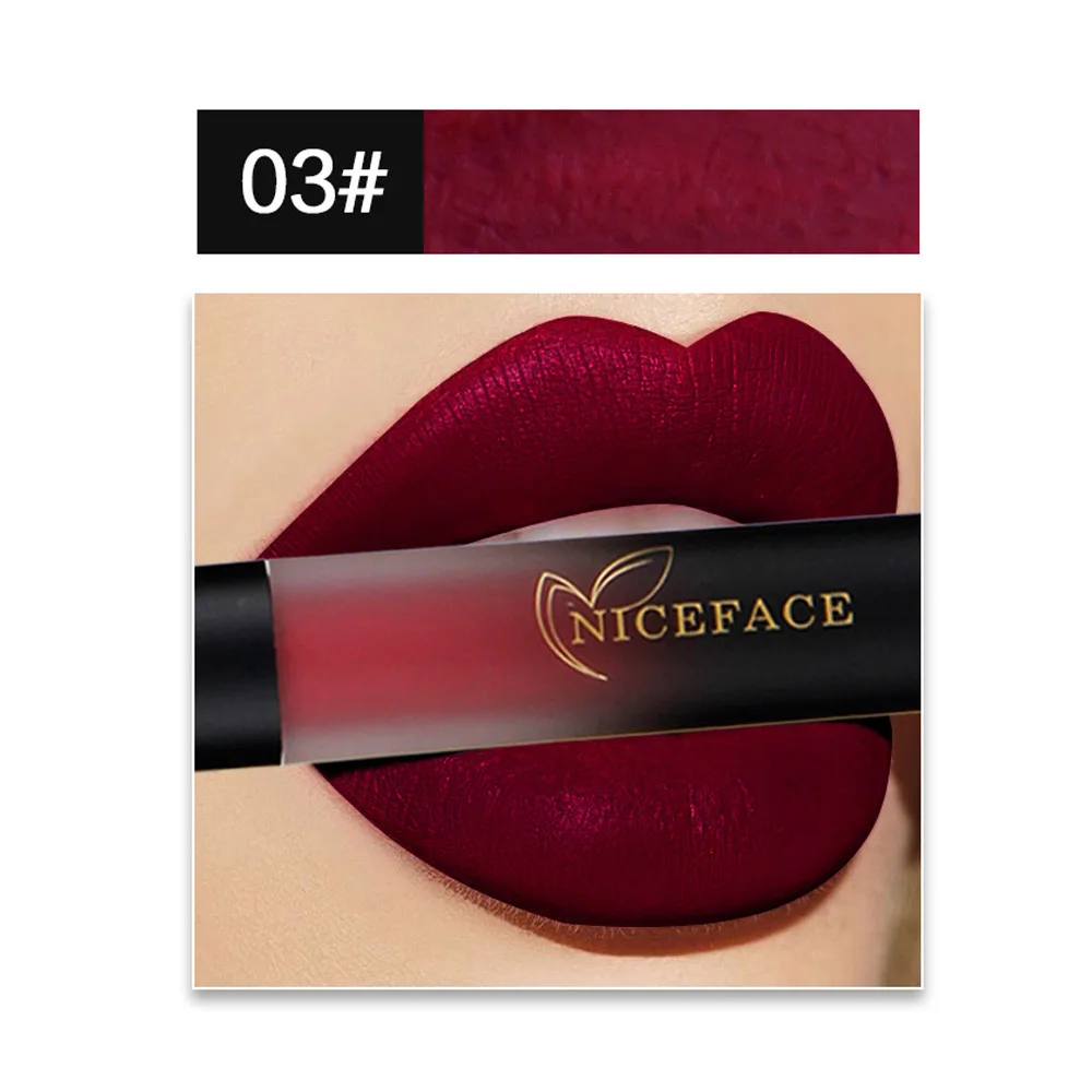 Взрывобезопасный макияж NICEFACE матовый блеск для губ 18 цветов матовые