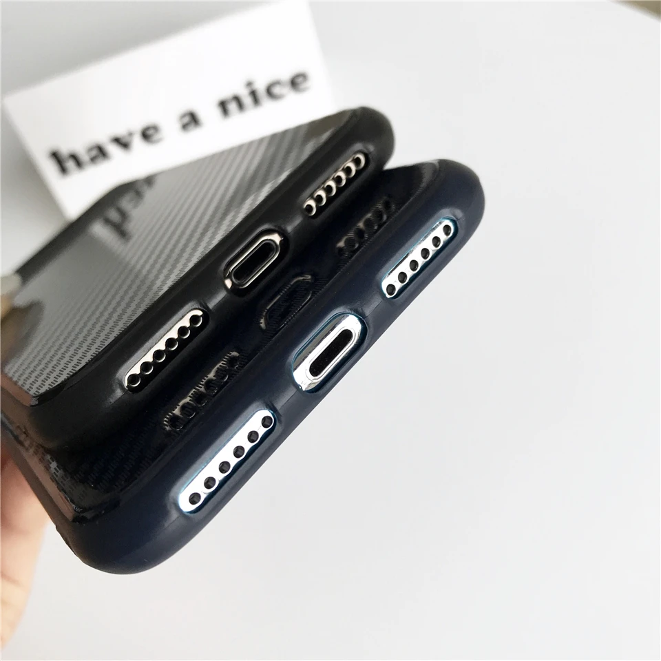 Популярные Роскошные панцири углерода волокно матовая чехол для iphone X случае Fundas