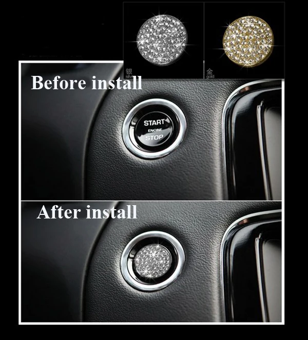 Chrome Car Engine Stop Push Button Cover Trim For Range Rover Vogue Autobiography Sport Evoque Styling | Автомобили и мотоциклы