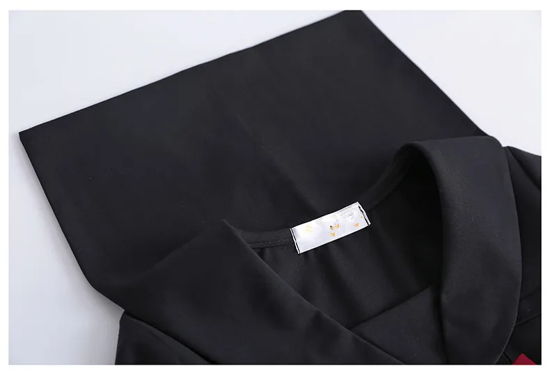 Women Spring JK High School Uniforms Students Girls Black Sailor Suits Harajuku Preppy Style Long Sleeve Top Short Pleated Skirt