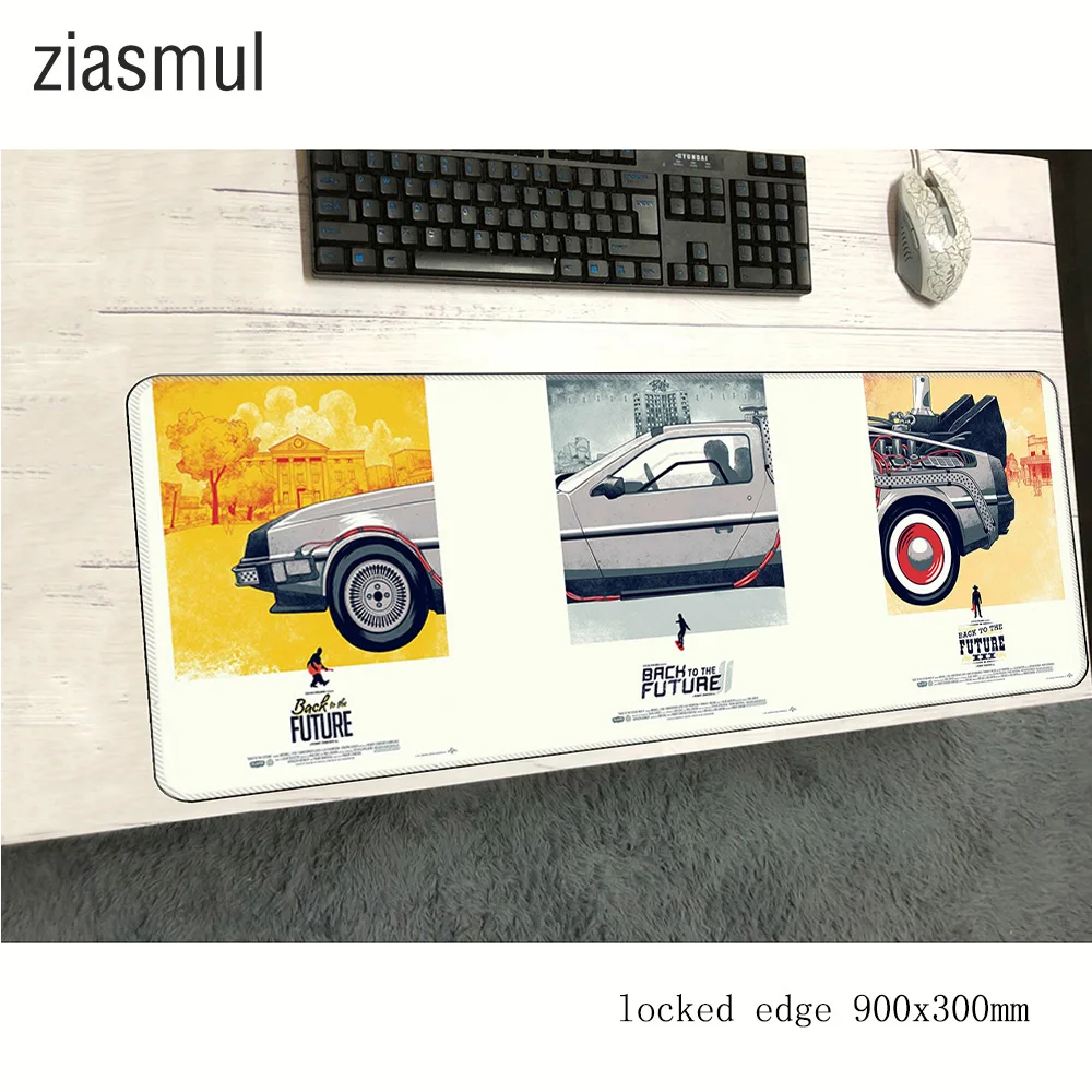 Назад в будущее коврик для мыши gamer anime 900x300x2 мм notbook игровой большой толстый PC