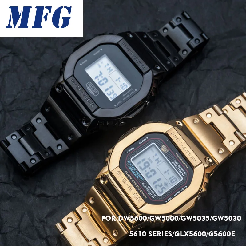 Металлический ремешок для часов bezelStrap DW5600 GWM5610GW5000 из нержавеющей стали чехол для часов рамка gshock Браслет аксессуар с ремонтным инструментом
