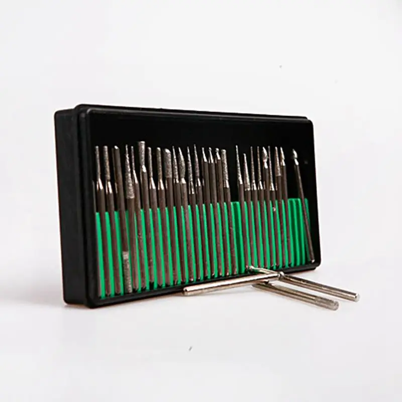 30 шт./компл. Алмазные Заусенцы ногтей дрель набор абразивный инструмент