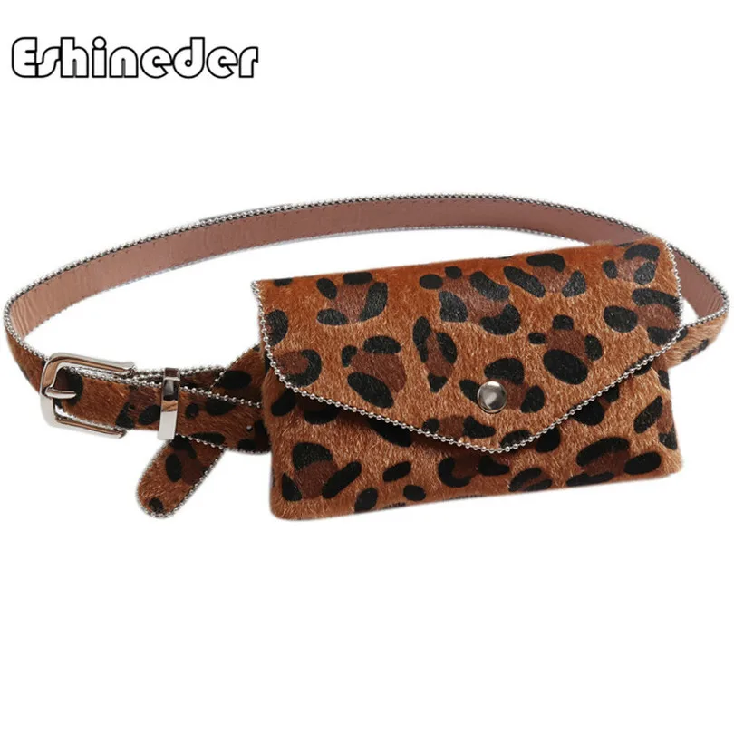 ESHINEDER Women Leopard Bag Fashion Waist Packs Vintage Fanny Pack Belt Fit For Iphone Plus Bolosa | Багаж и сумки