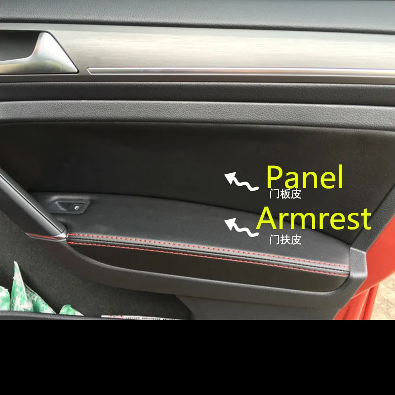 8 шт. внутренняя панель двери и подлокотник Крышка для Volkswagen Golf 7/7 5 2014 15 16 17 2018