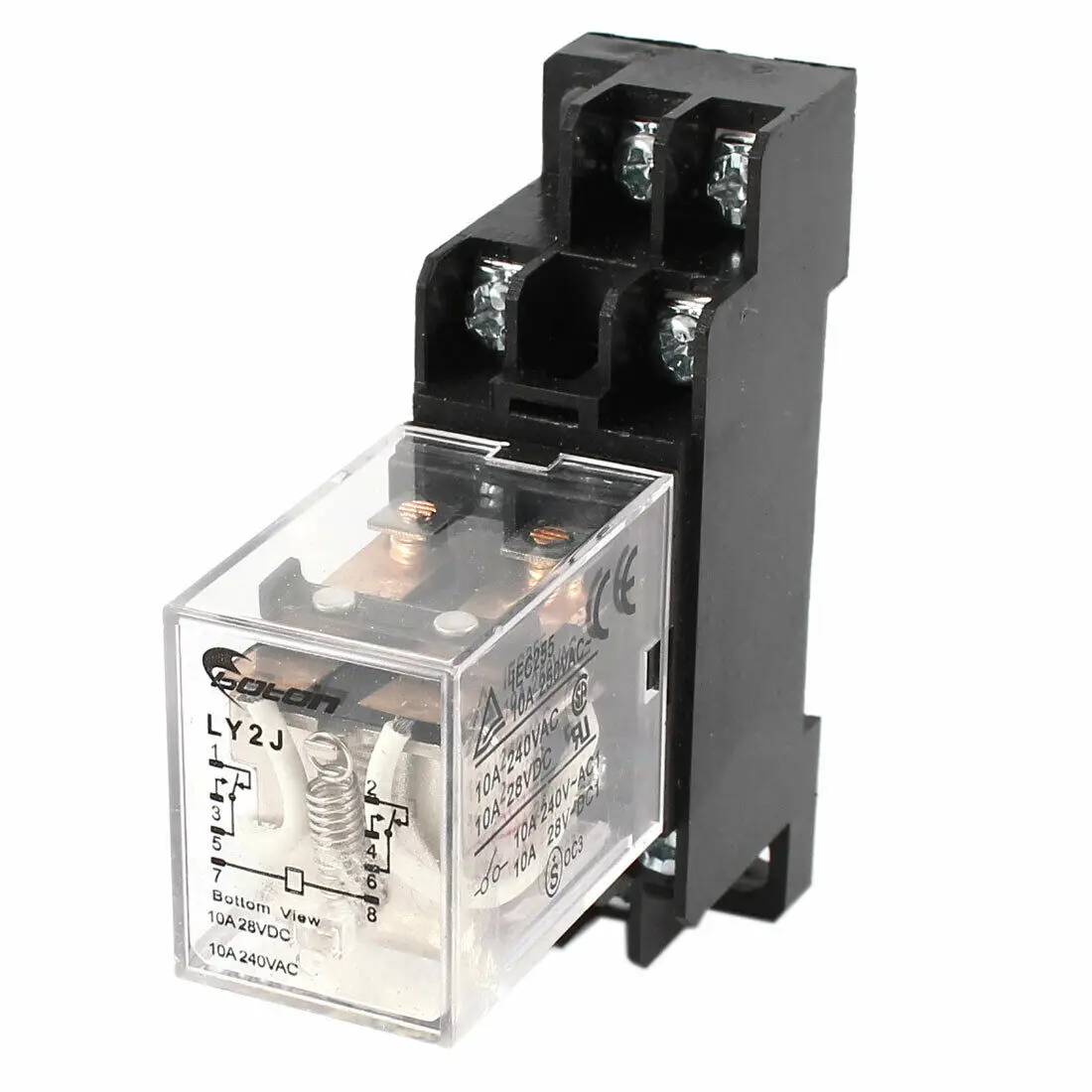 

AC 110V Катушка общего назначения Мощность реле 8Pin 10A AC240V DC28V w разъем