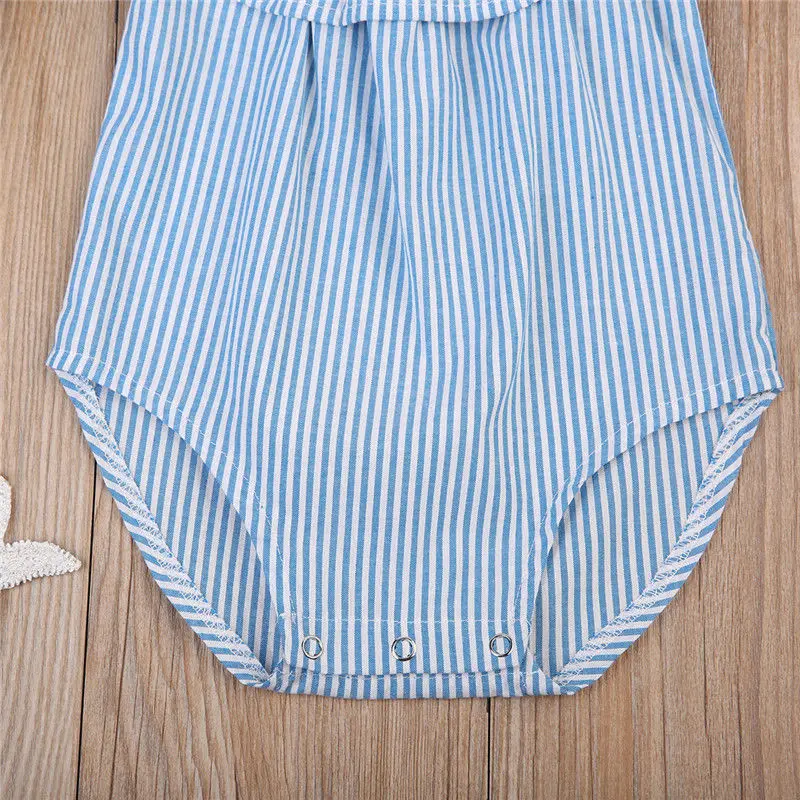 Коллекция 2017 года летняя одежда для маленьких девочек Комбинезон с открытыми