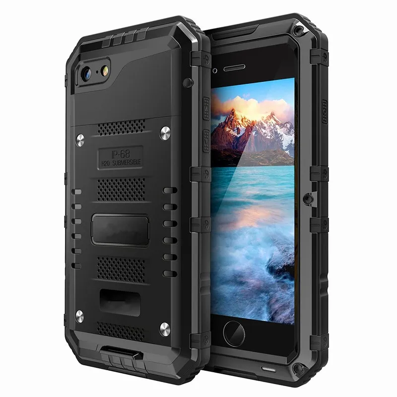 Чехол Portefeuille для iPhone 6 металлический водонепроницаемый чехол IP68 S X 7 8|for iphone|case