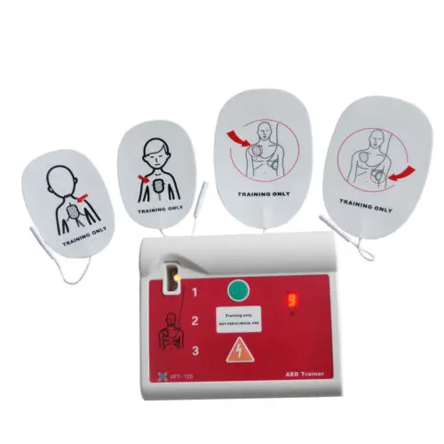 1set AED Trainer First Aid Teaching Training Machine CPR School Rescue Skill Inspection English &amp Spanish Tone Accent Voice | Красота и