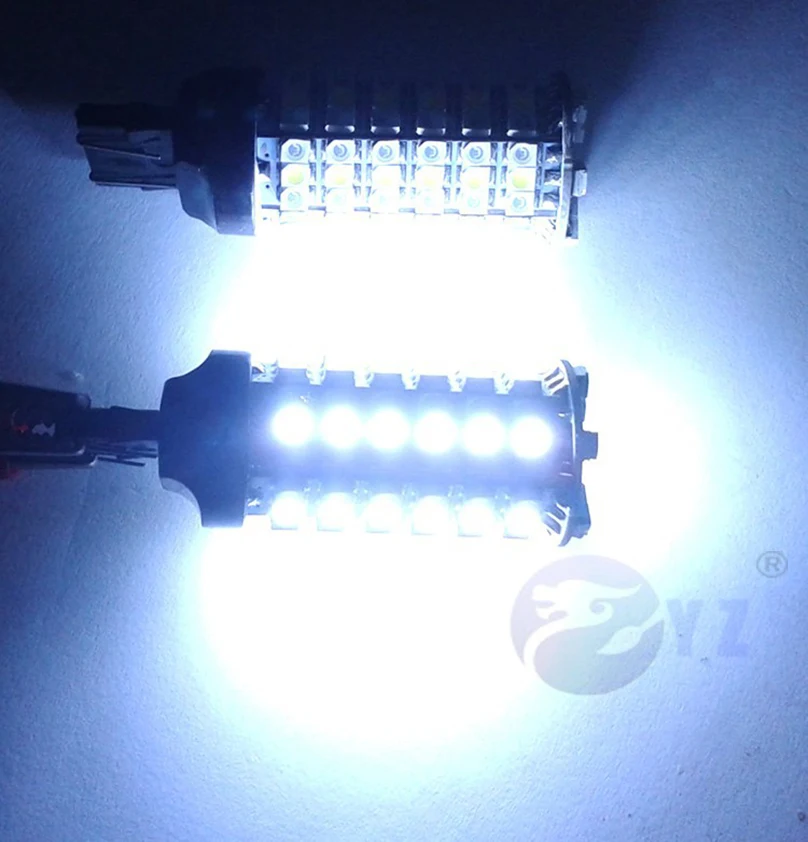 Автомобильный мигающий 1 пара T20 7443 W21 WY21W 7444 120SMD 3528 светодиодный задний сигнал