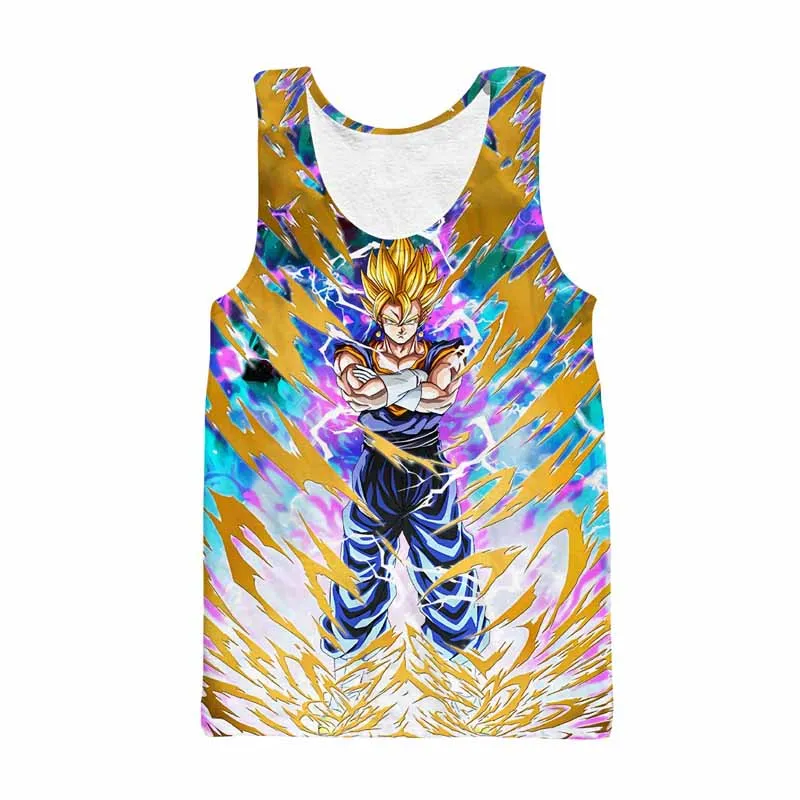 Dragon Ball Z Мужские Лето Топы Супер Saiyan Goku черный Розе Вегета vegetto Буу shenron Бодибилдинг жилет фитнес Джерси