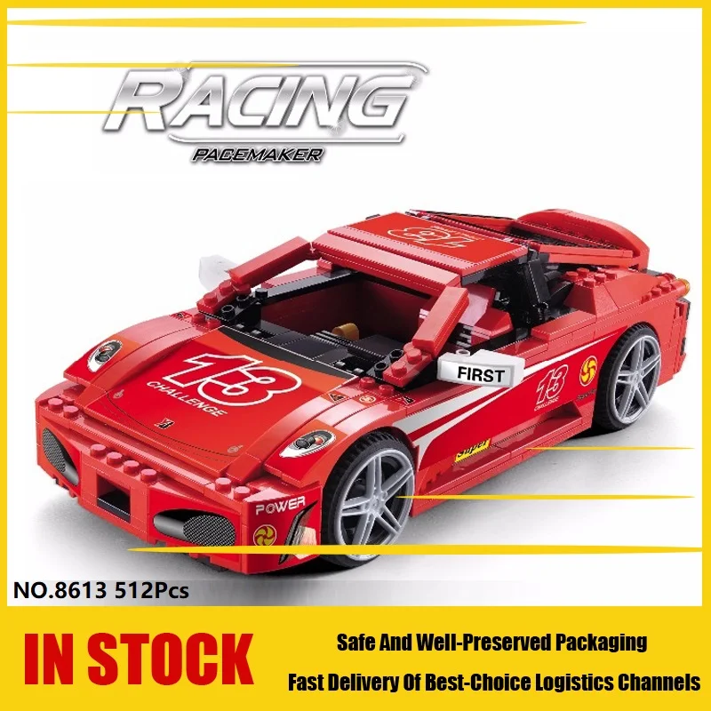 8613 512 шт. Technic enlighten Racing F430 спортивный суперкар строительные блоки Набор