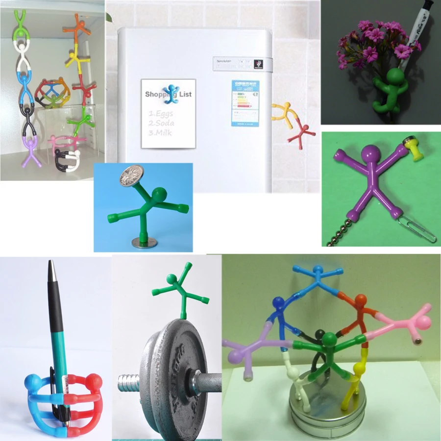 6 шт./лот магнит Бенди для мужчин Дети забавная игрушка фигурку EDC ручной Непоседа