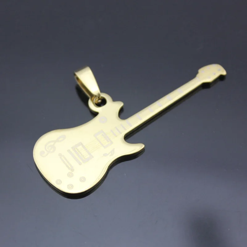 Ожерелье с подвеской в виде гитары из нержавеющей стали|women jewelry|necklace stainless steelcharm