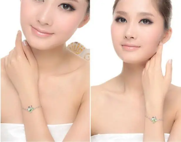 Женский браслет с четырехлистным клевером серебряным покрытием 2014 | Украшения и