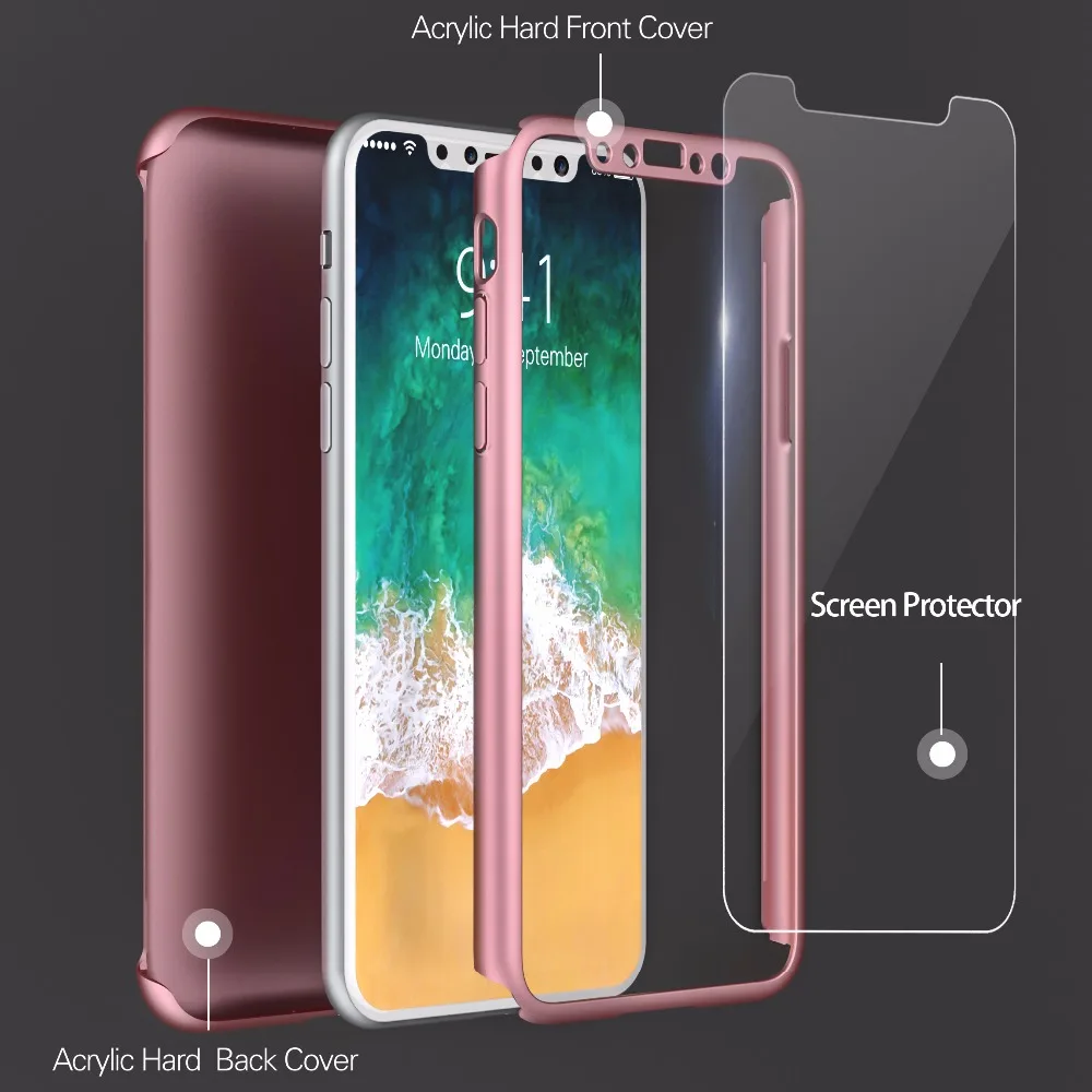 Для iPhone X XS чехол роскошный с покрытием 360 градусов полная Защита Чехол для Edition 10