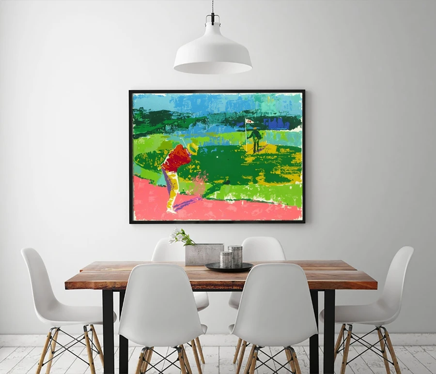 A1883 LeRoy Neiman Abstract Playing Golf HD Canvas Print Home decoration Living Room bedroom Wall pictures Art painting | Дом и сад