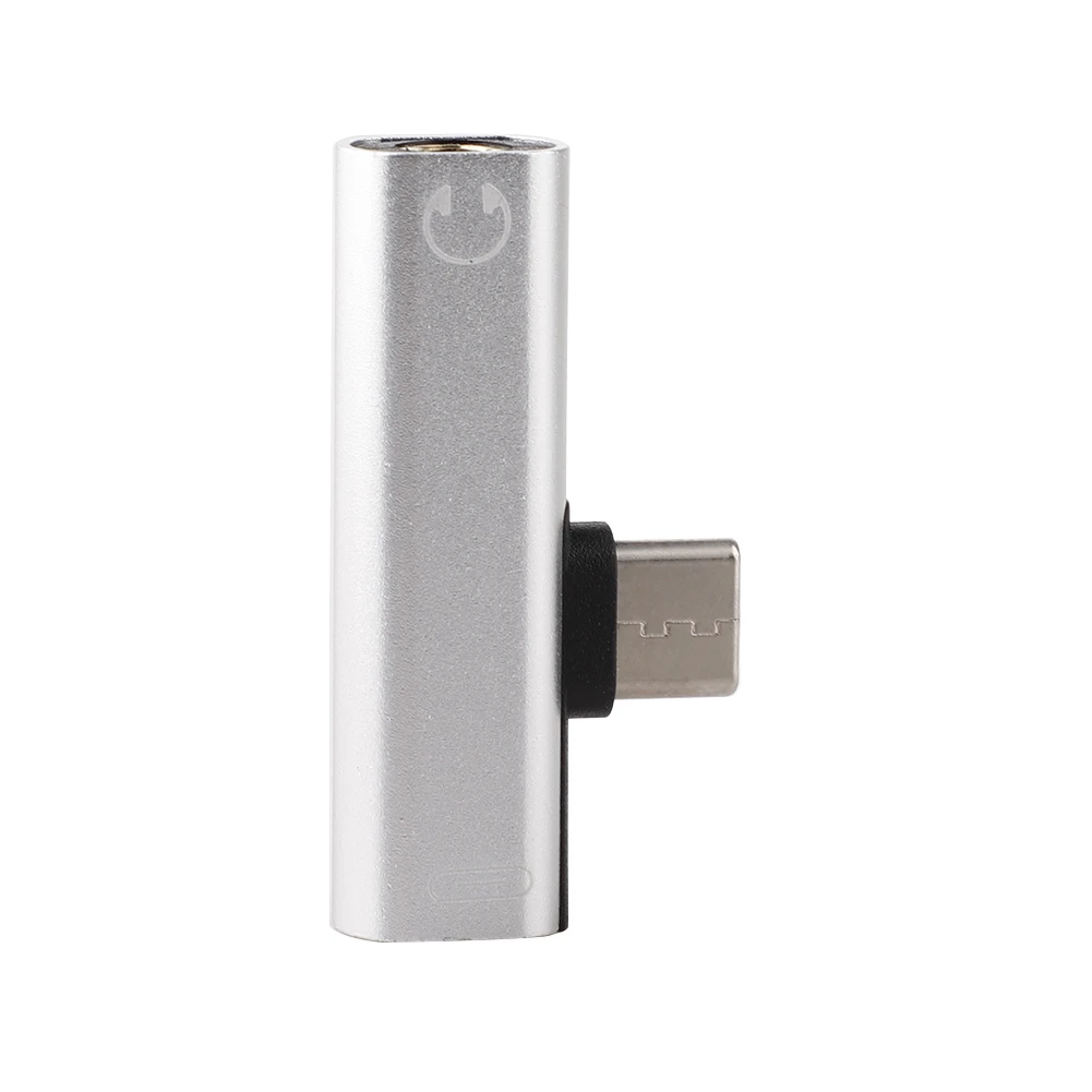 Серебристый 1 шт. usb type-C до 3,5 мм разъем AUX для наушников аудио сплиттер конвертер Кабель-адаптер высокоскоростной Aux аудио кабель 3,5 наушников - Цвет: Серебристый
