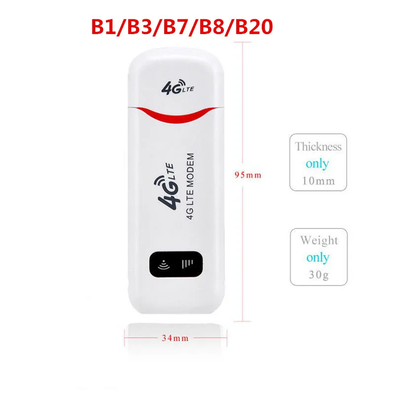 4G WiFi модем LTE USB точка доступа беспроводной Sim-ключ для Windows Mac OS B1/B3/B7/B8/B20 |