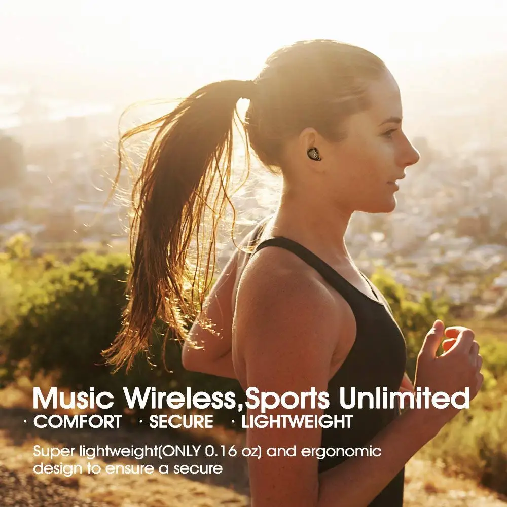 Спортивные Портативный наушники-вкладыши TWS вкладыши Bluetooth V5.0 Беспроводной