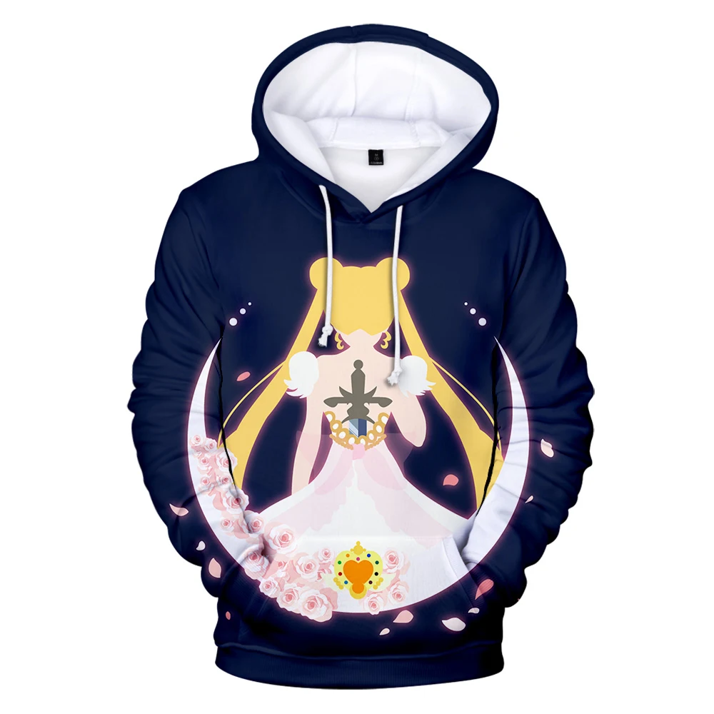 Сэйлор Мун Луна 3D толстовки кофты для мужчин/женщин осень зима теплый Kawaii девочек
